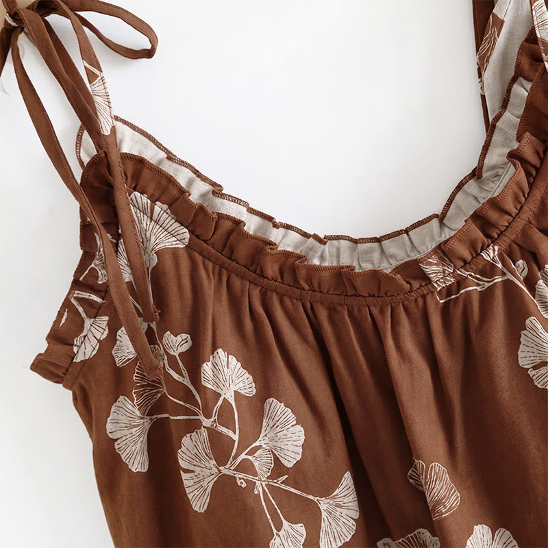 Botanical Leaf Cami & Pants Loungewear Set - image 7