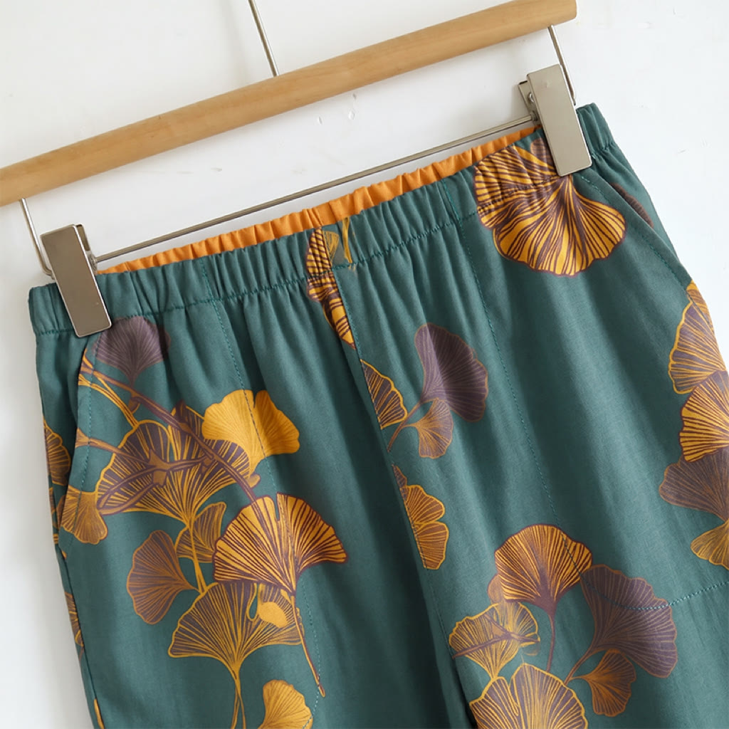 Botanical Leaf Cami & Pants Loungewear Set - image 2