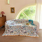 Reversible Floral Cotton Muslin Blanket Quilt - image 3