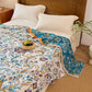 Reversible Floral Cotton Muslin Blanket Quilt - image 4