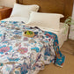 Vintage Botanical Cotton Muslin Reverisible Quilt - image 3