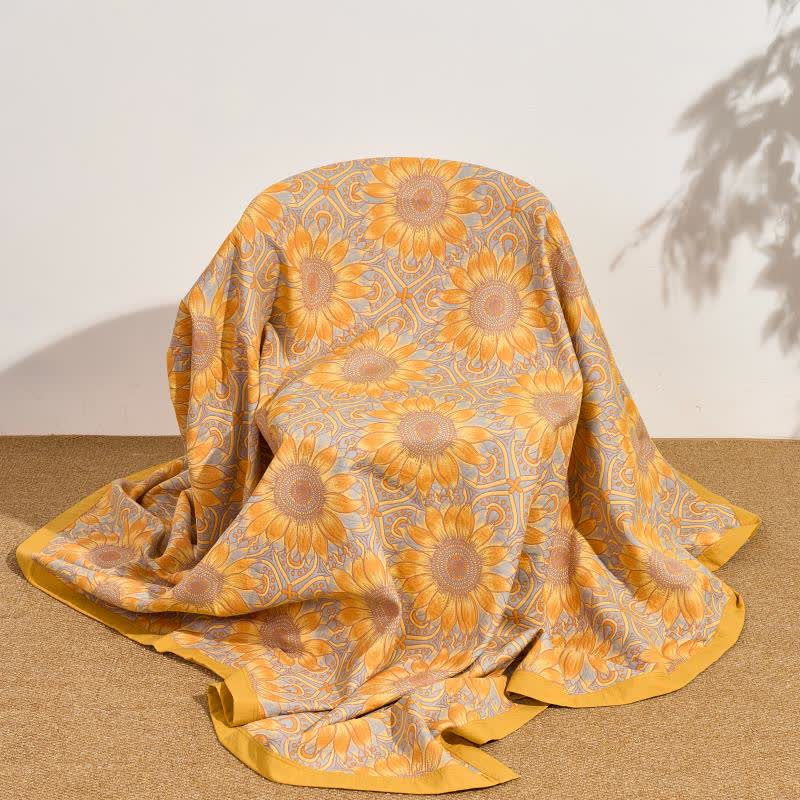 Boho Sunflower 3-Layer Muslin Cotton Quilt - image 9