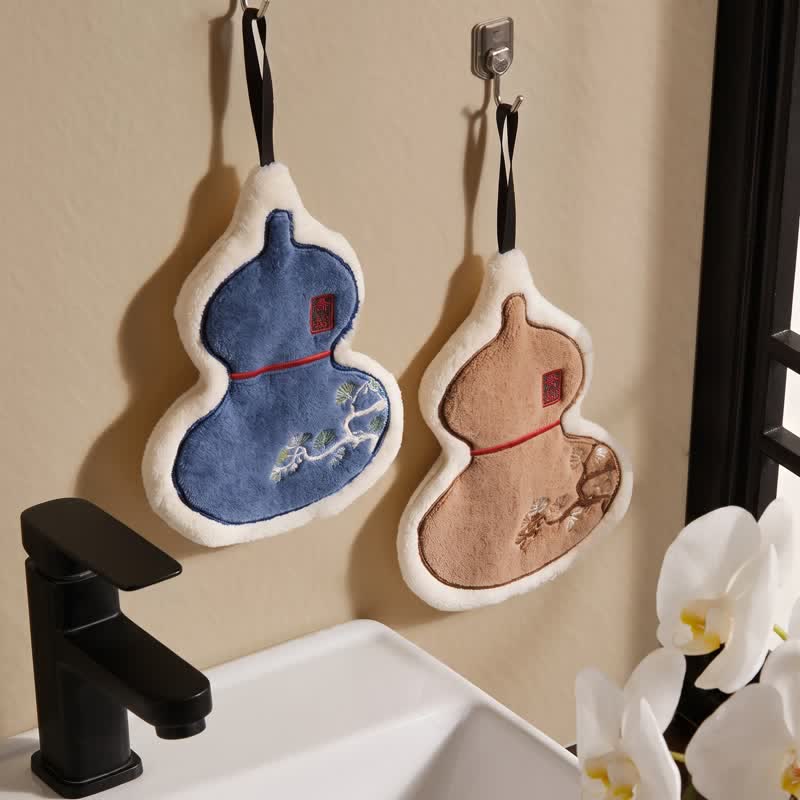 Chinese Gourd Coral Fleece Hand Towel - image 2
