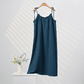 Sunwashed Solid Color Tie Strap Lounge Dress - Blue - XL - image 8