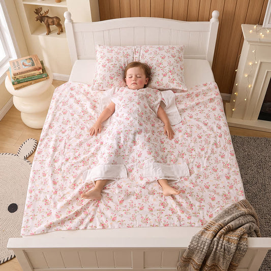 Sweet Floral Cotton Gauze Baby Blanket - Pink - Twin(59" × 79") - image 0