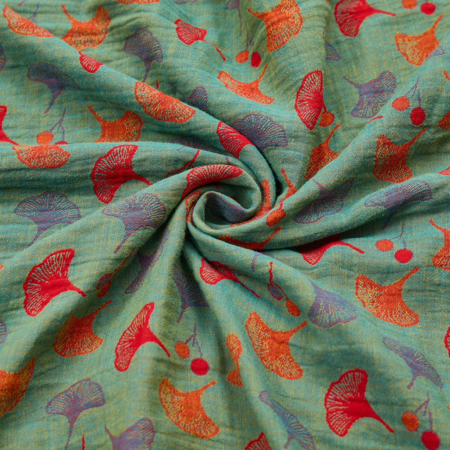 Ginkgo Leaf Cotton Jacquard Fabric - image 7