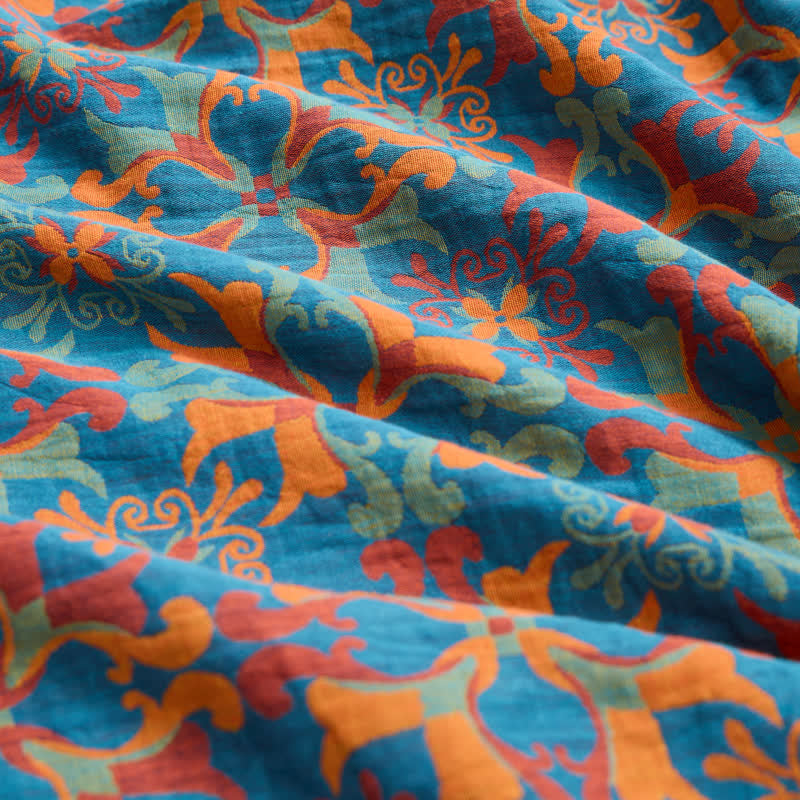 Floral Medallion Cotton Jacquard Fabric - image 1