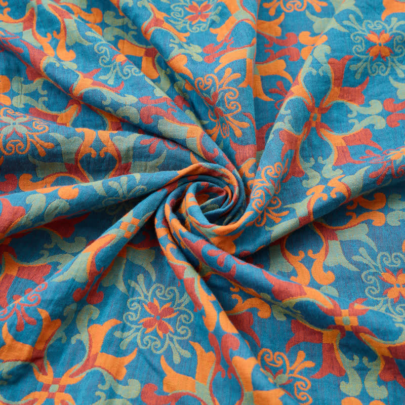 Floral Medallion Cotton Jacquard Fabric - image 2