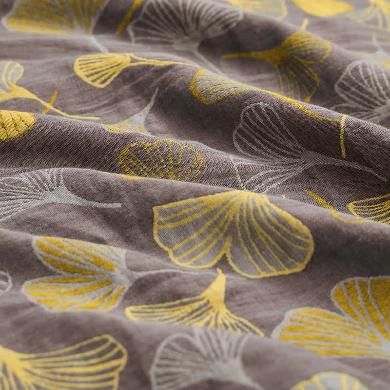 Large Ginkgo Leaf Cotton Jacquard Fabric - image 6