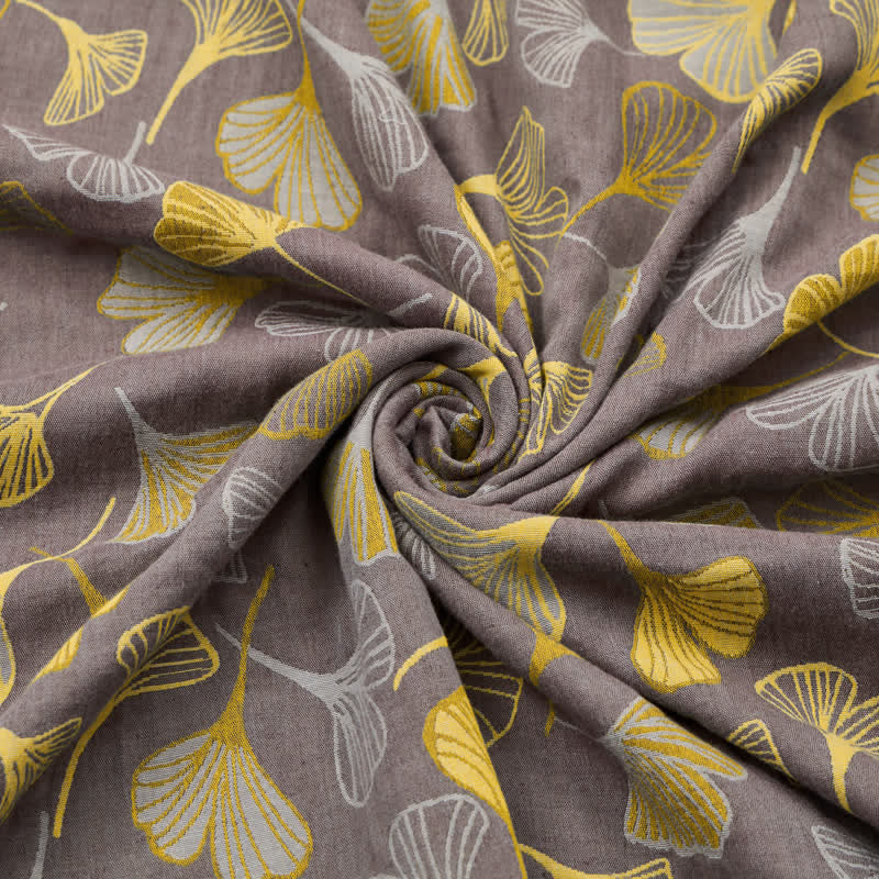 Large Ginkgo Leaf Cotton Jacquard Fabric - image 7
