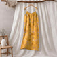Ginkgo Leaf Tie Strap Lounge Midi Dress - Orange & Light Grey - XL - image 85