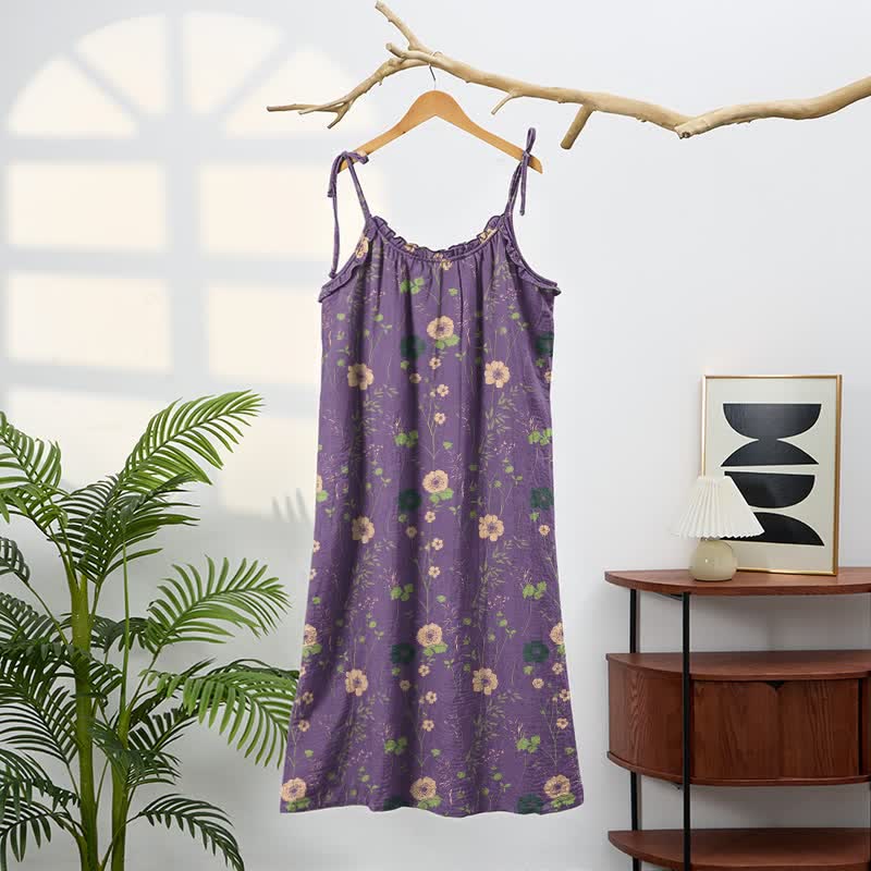 Wildflower Tie Strap Boho Lounge Maxi Dress - image 1