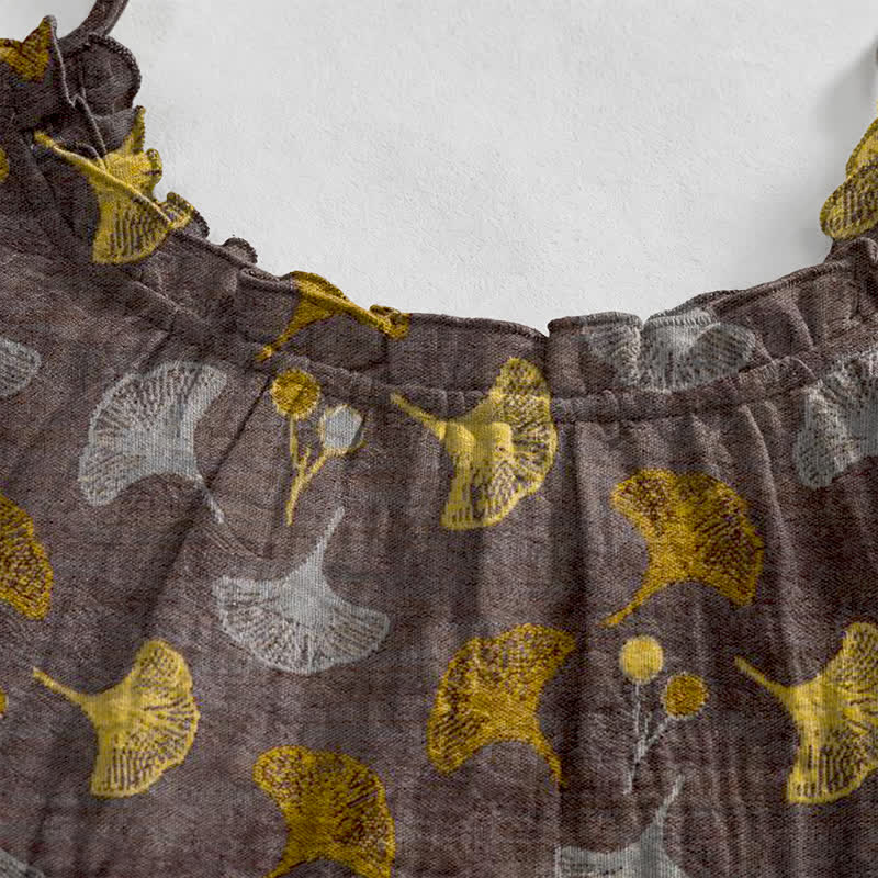 Ginkgo Floral Tie Strap Lounge Dress - image 8