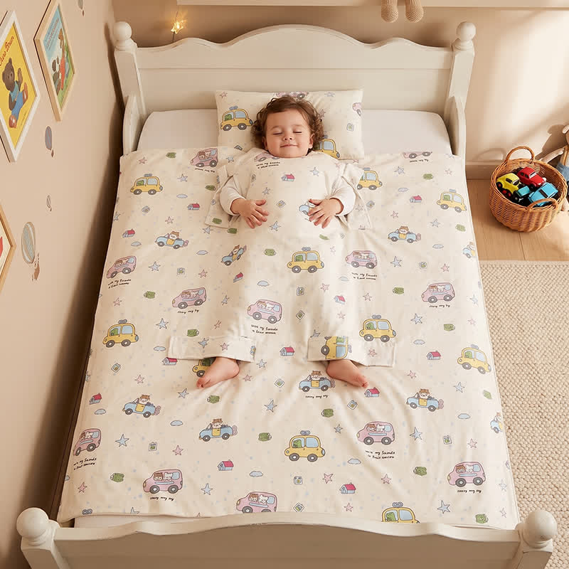 Cotton Gauze Little Cars Kick-Proof Baby Blanket - image 2