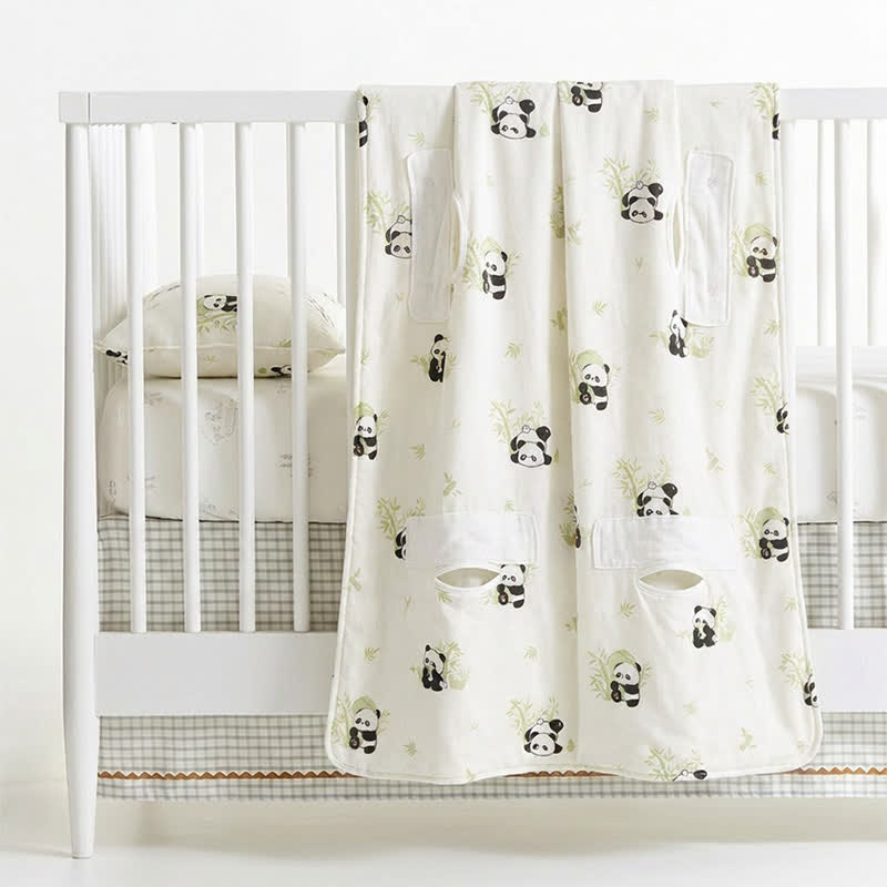 Panda Bamboo Cotton Gauze Baby Blanket - image 4