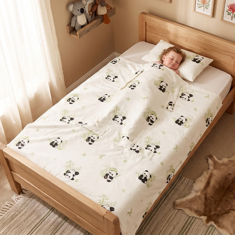 Panda Bamboo Cotton Gauze Baby Blanket - image 2