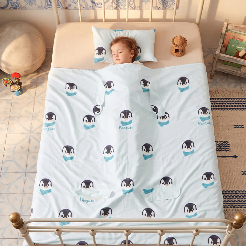 Penguin Dream Cotton Gauze Baby Quilt - image 2
