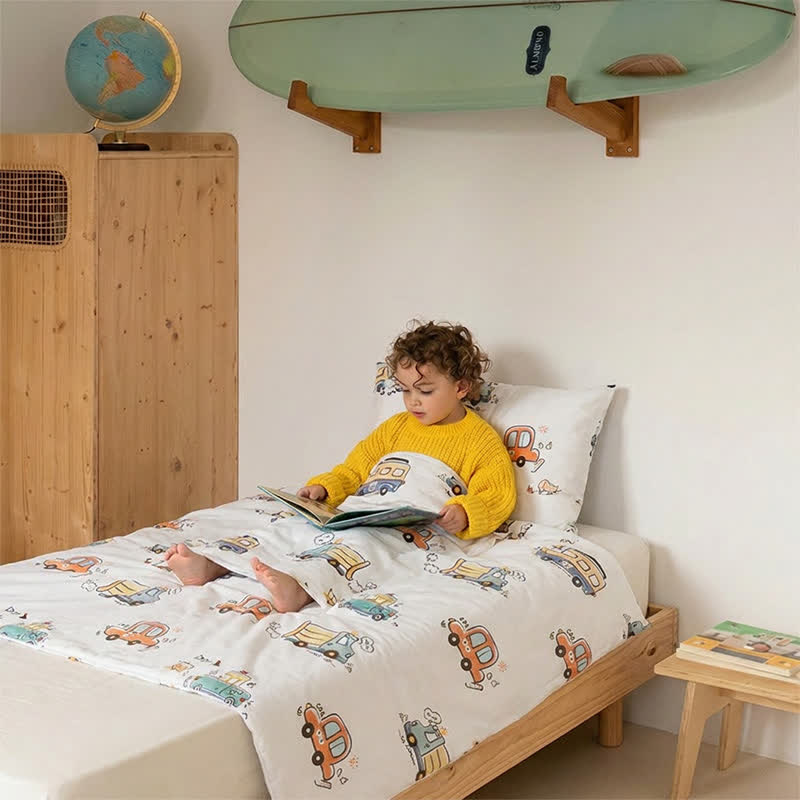 Bus Cotton Gauze Summer Baby Blanket - image 3