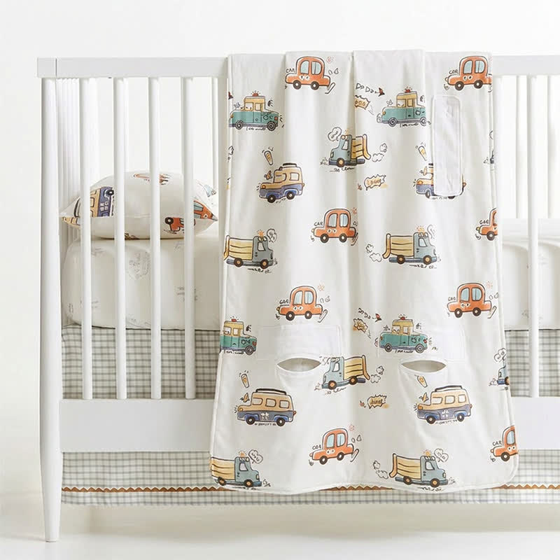 Bus Cotton Gauze Summer Baby Blanket - image 4