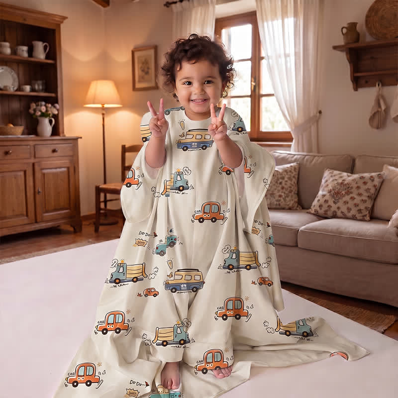 Bus Cotton Gauze Summer Baby Blanket - image 1