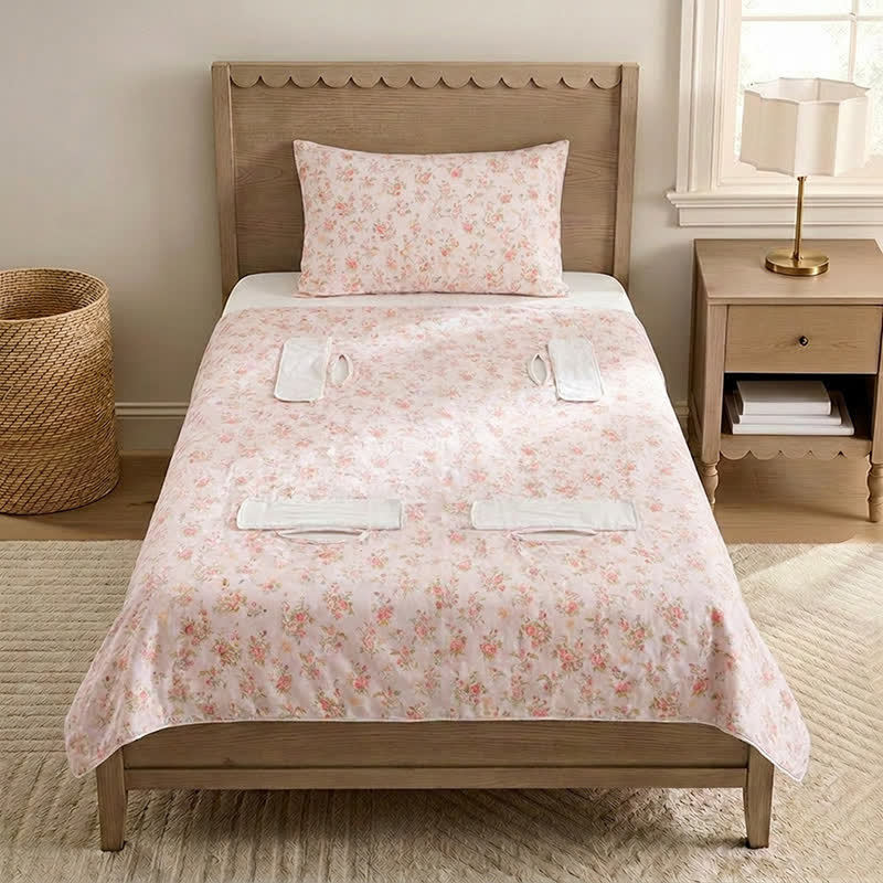 Sweet Floral Cotton Gauze Baby Quilt - image 2