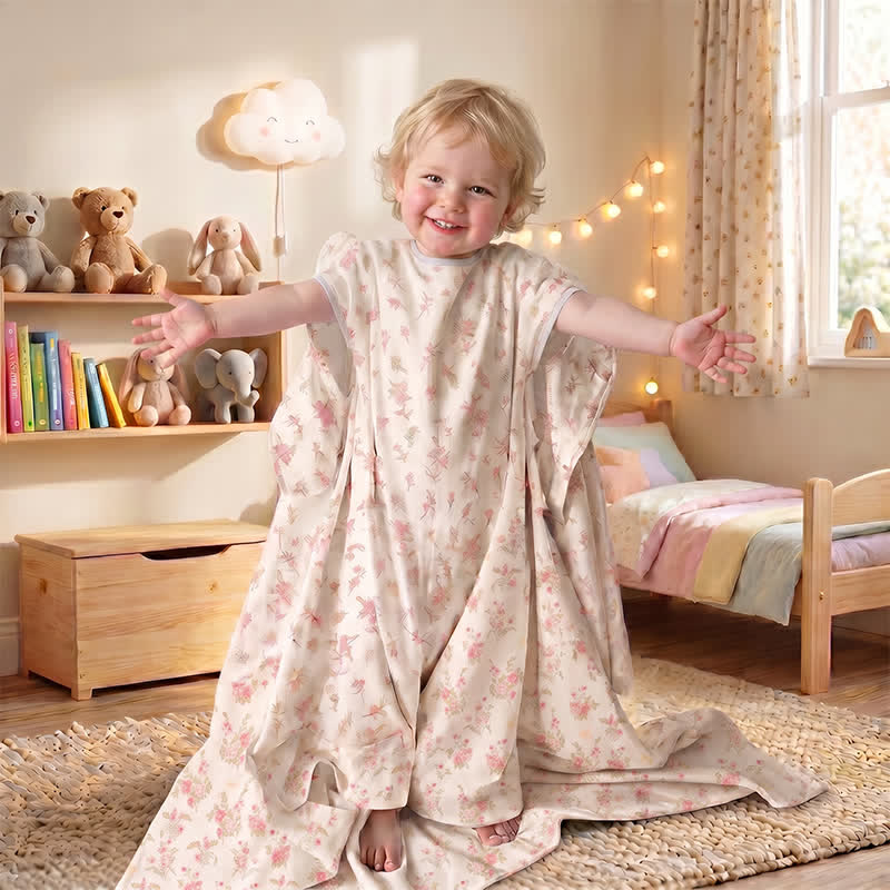 Sweet Floral Cotton Gauze Baby Quilt - image 1