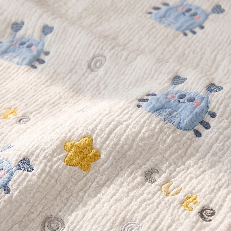 Blue Crab Lyocell Quilted Baby Blanket - image 4