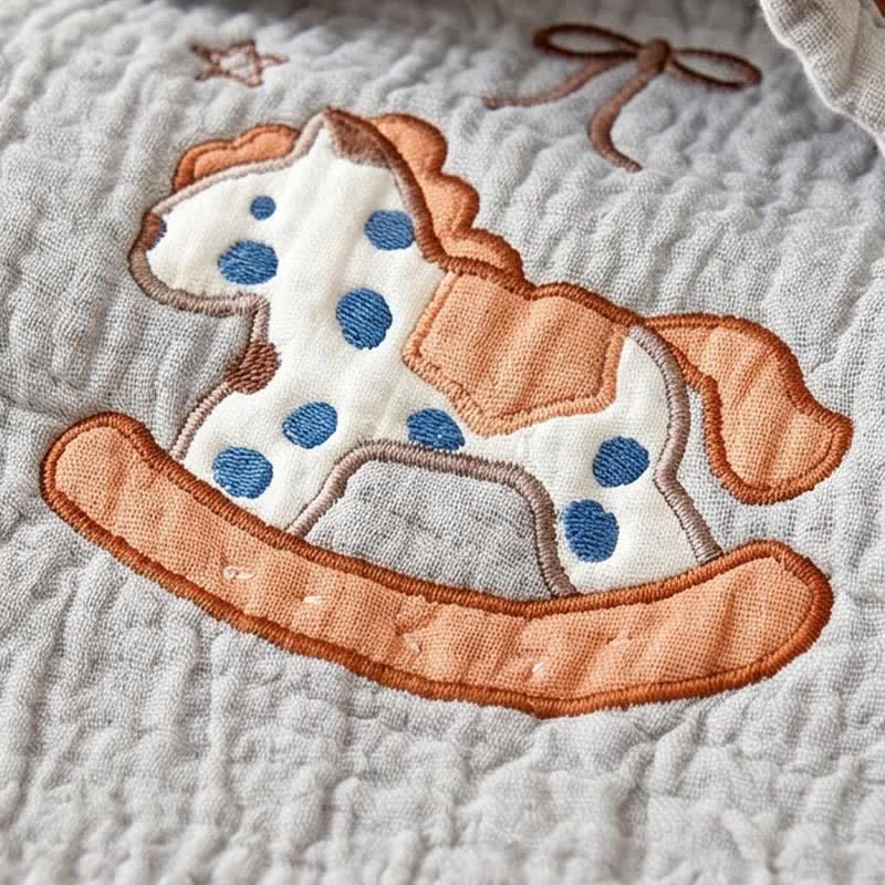 Happy Pony Lyocell Cooling Quilted Baby Blanket - image 4