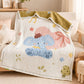 Pastel Elephant Lyocell Quilted Baby Blanket - image 1