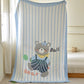 Striped Bear Lyocell Quilted Baby Blanket - image 6