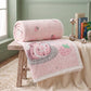 Pink Bunny Strawberry Lyocell Baby Blanket - image 3