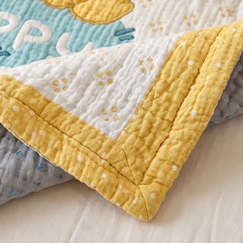 Giraffe and Lion Lyocell Quilted Baby Blanket - image 4