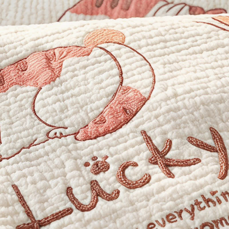 Lucky Kitty Lyocell Quilted Baby Quilt - image 4