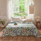 Muslin Botanical Tassel Reversible Blanket Quilt - image 1