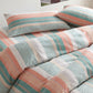 Coral Teal Stripe Twin XL Bedding Set - image 4