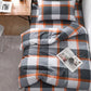 Modern Grey Plaid Twin XL Bedding Set - image 1