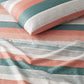 Coral Teal Stripe Twin XL Bedding Set - image 5