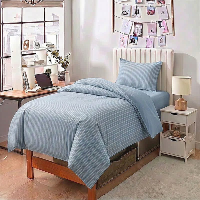 Nordic Stripe Cotton Twin XL Bedding Set - image 1