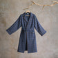 Unisex Style Plaid Cotton Bathrobe - image 1