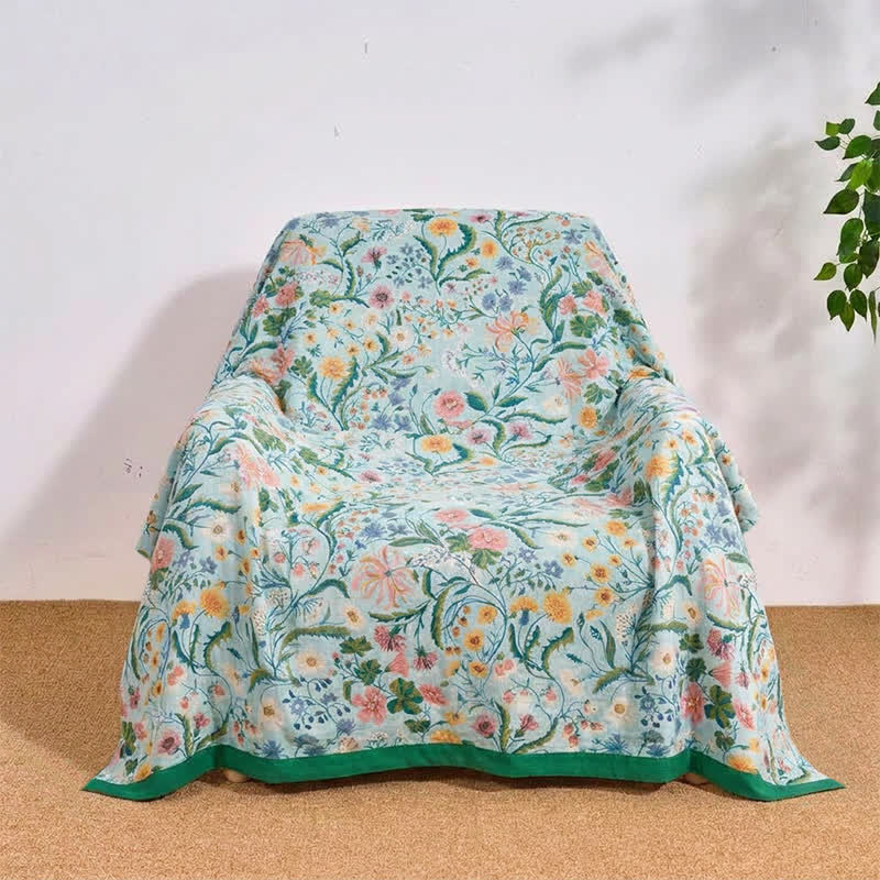 Meadow Reversible Cotton Mulin Blanket Quilt - image 5