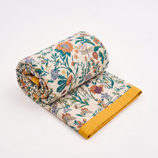 Meadow Bloom Cotton Muslin Reversible Quilt - image 0