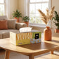 Playful Cat Patchwork Wooden Tissue Box Organizer - image 1