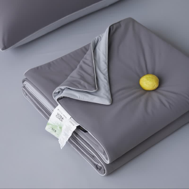 Nordic Cooling Lightweight Summer Comforter - Grey - 79" × 91" - image 10
