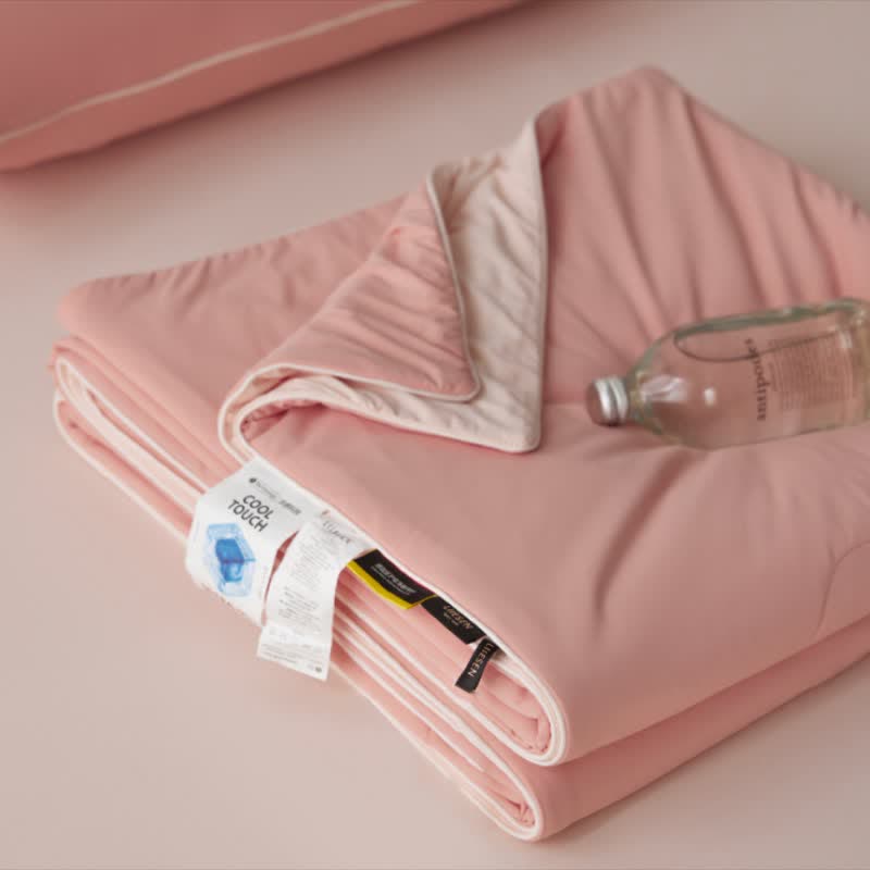 Nordic Cooling Lightweight Summer Comforter - Soft Pink - 79" × 91" - image 16