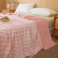 Soft Stripe Reversible Cotton Bedspread - Wide Pink Stripe - 79" × 91" - image 10