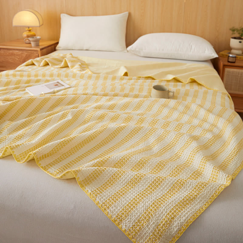 Textured Plaid Woven Bedspread with Scalloped Edge - image 13