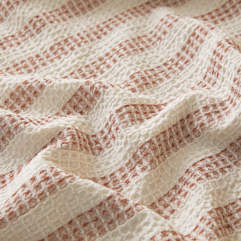 Textured Plaid Woven Bedspread with Scalloped Edge - image 27