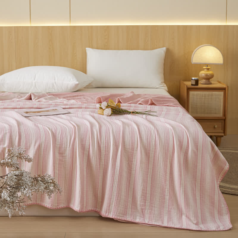 Soft Stripe Reversible Cotton Bedspread - image 11