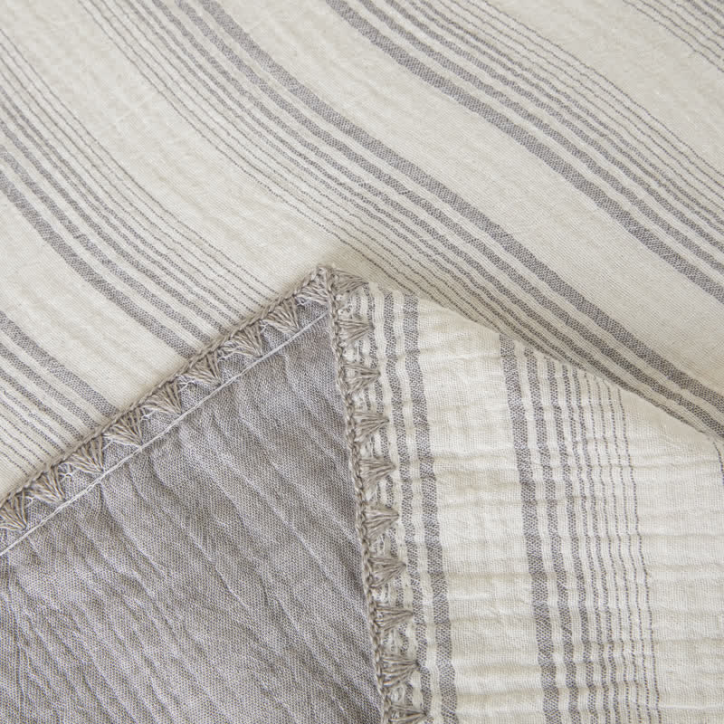 Soft Stripe Reversible Cotton Bedspread - image 19