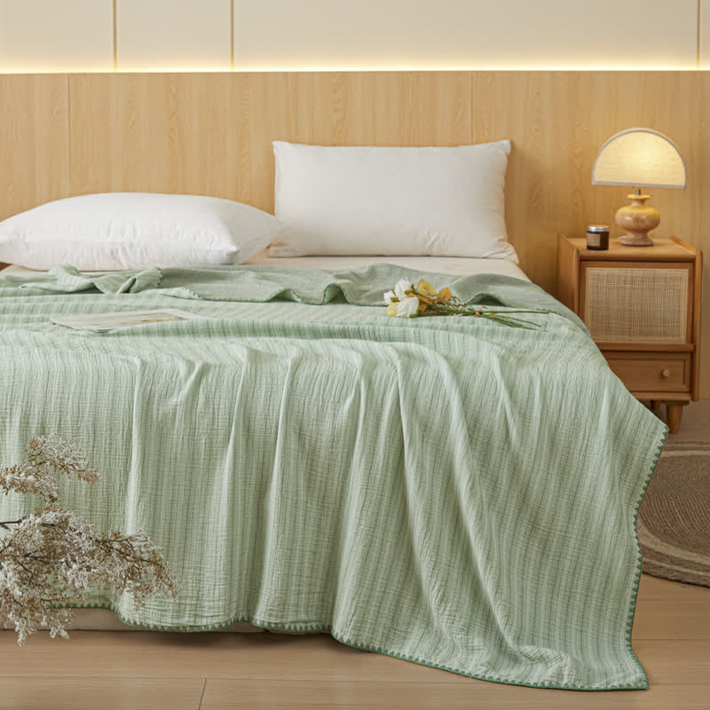 Soft Stripe Reversible Cotton Bedspread - image 26